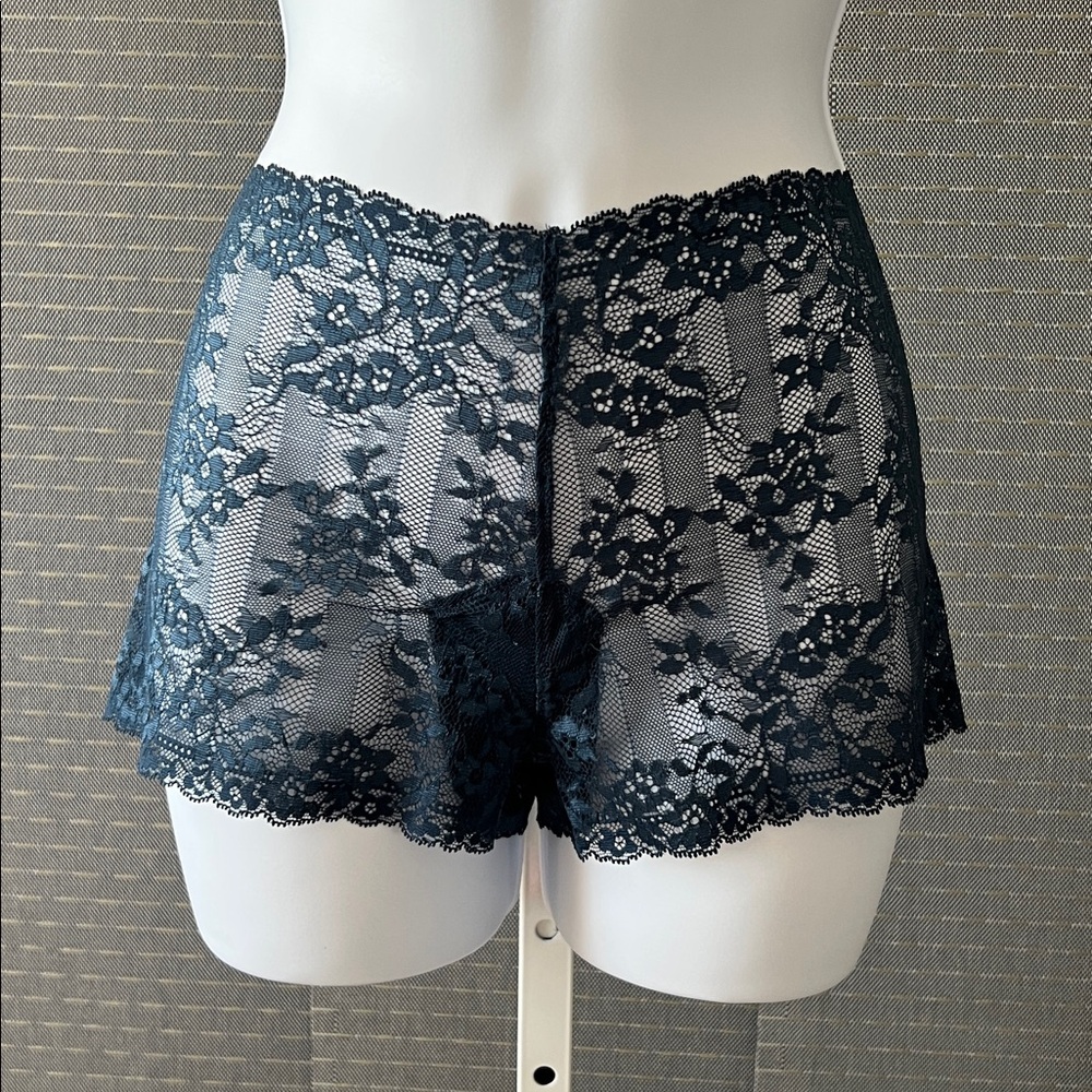PINK Victoria’s Secret Lace Boy Shorts - Dark Blue